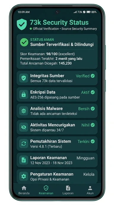 Halaman Resmi Unduh 73k untuk Pengguna Android