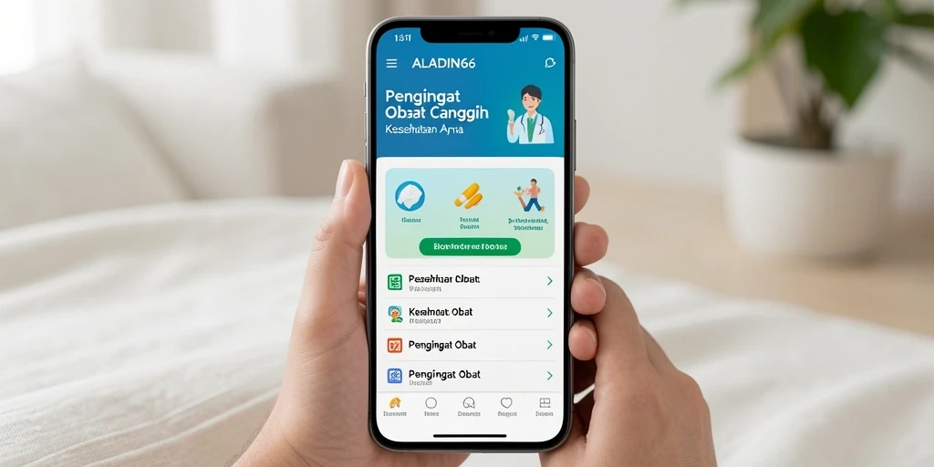Tampilan antarmuka ALADIN66 untuk pengingat obat yang mudah digunakan.