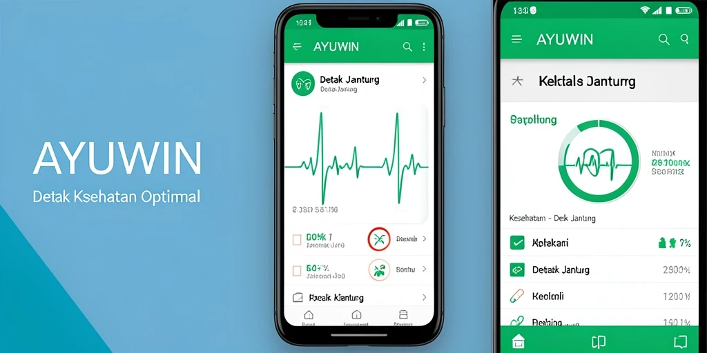Tampilan antarmuka AYUWIN yang menarik untuk detak jantung.