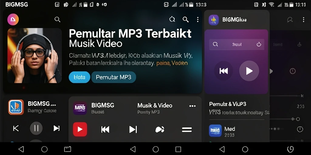 Antarmuka pemutar MP3 yang menarik dan mudah digunakan.