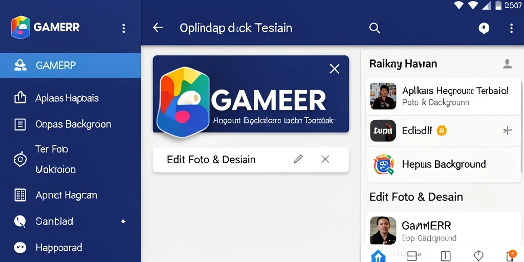 Antarmuka GAMERP yang user-friendly untuk menghapus latar belakang.