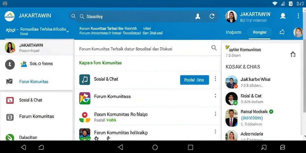 Antarmuka pengguna aplikasi JAKARTAWIN yang interaktif dan menarik.