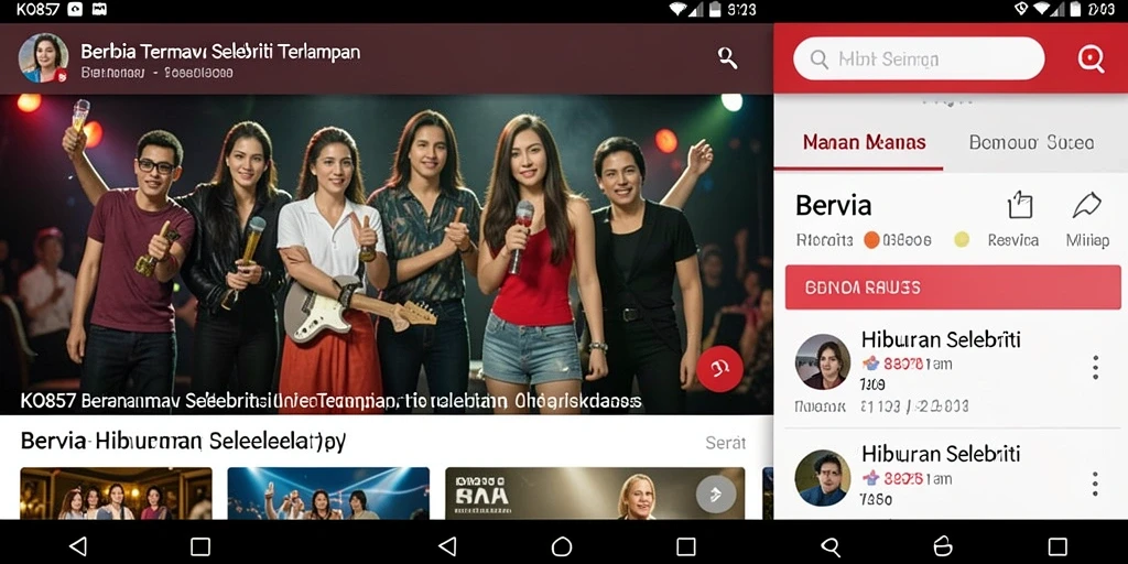 Antarmuka aplikasi KO857 yang sederhana dan menarik.